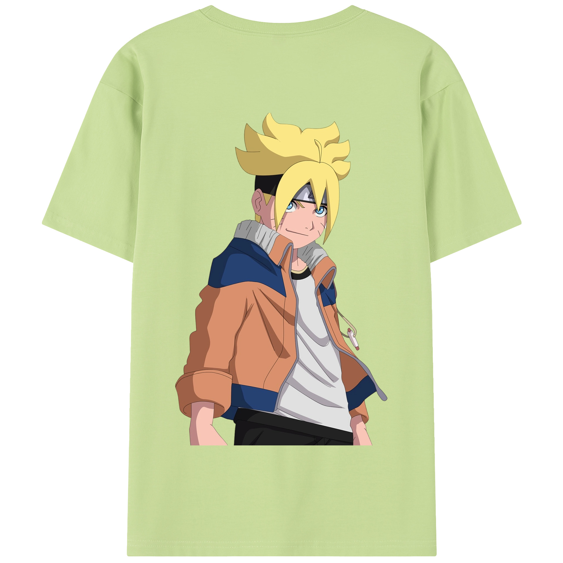 （画像用） NARUTO -ナルト- うずまき ナルト Uzumaki Naruto 綿100％半袖Tシャツ（背面プリント）